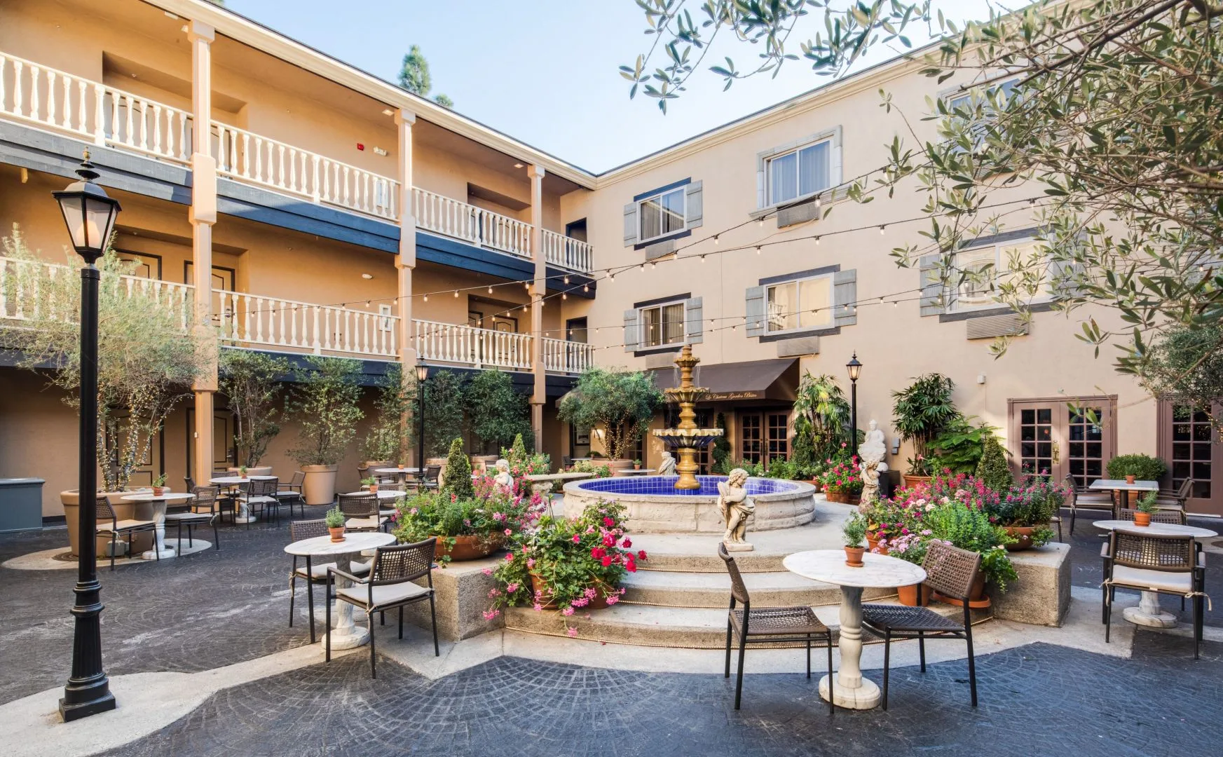 Hotel courtyard